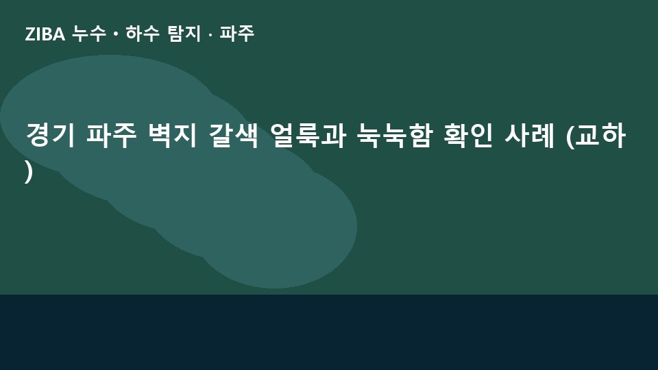 경기 파주 벽지 갈색 얼룩과 눅눅함 확인 사례 (교하)