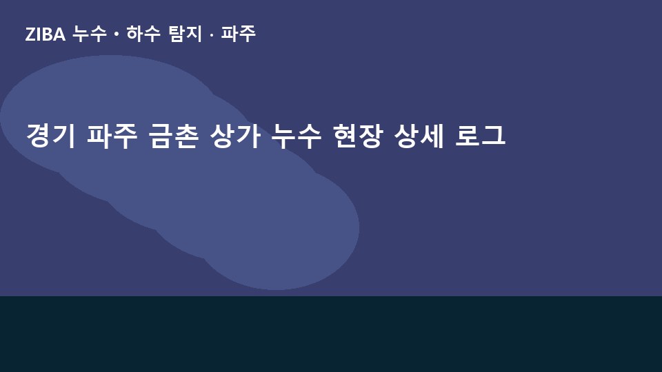 경기 파주 금촌 상가 누수 현장 상세 로그