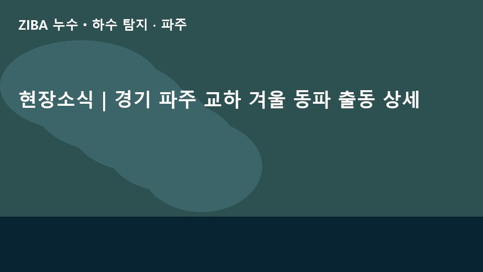 현장소식 | 경기 파주 교하 겨울 동파 출동 상세